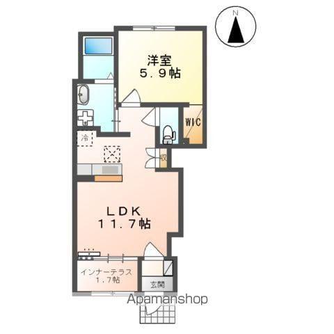 アレーズ25(1LDK/1階)の間取り写真