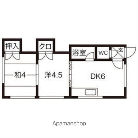 コーポラス千豊第2(2DK/3階)の間取り写真