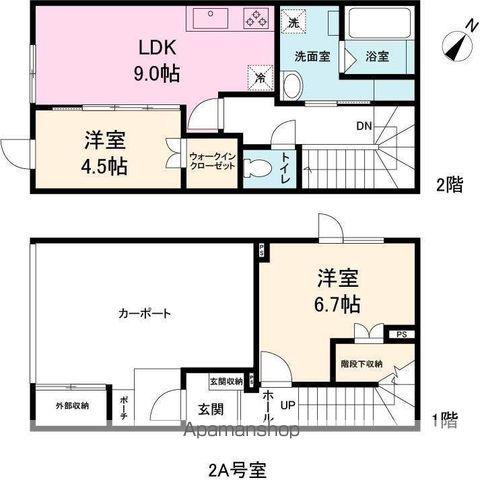 G2AP(2LDK/1階)の間取り写真