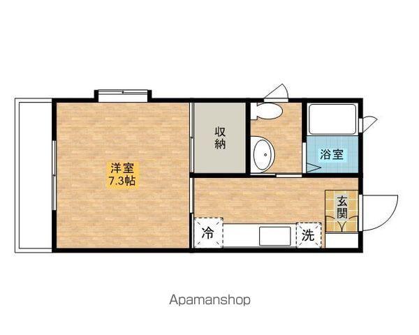 レックス北野Ⅱ(1K/1階)の間取り写真