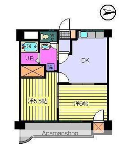 ノイシュロス久万ノ台(2DK/5階)の間取り写真