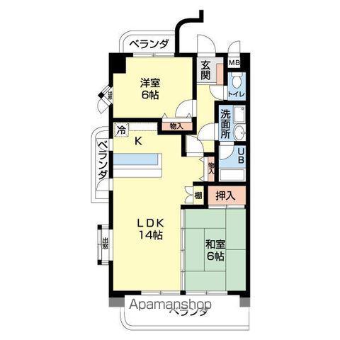 グランメール呼続(2LDK/2階)の間取り写真