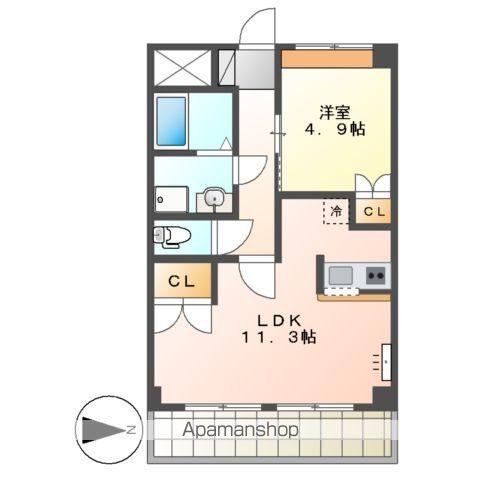 プレイス(1LDK/2階)の間取り写真