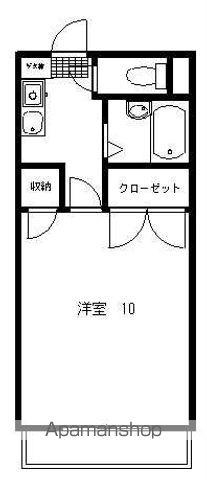 ハイツ 医大前(1K/5階)の間取り写真