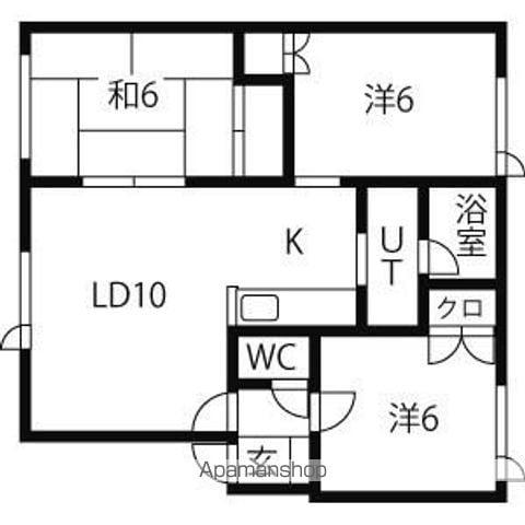 メゾンド堤Ⅱ(3LDK/2階)の間取り写真