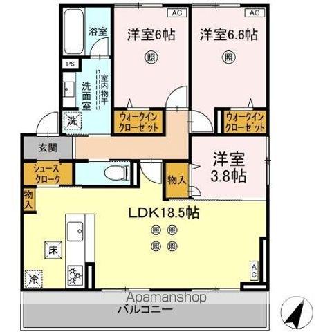 TORISIA平和(3LDK/1階)の間取り写真