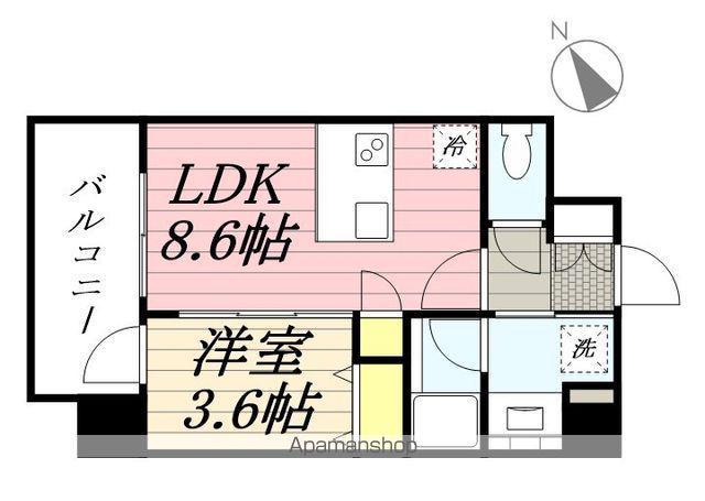 リーフル博多(1LDK/11階)の間取り写真