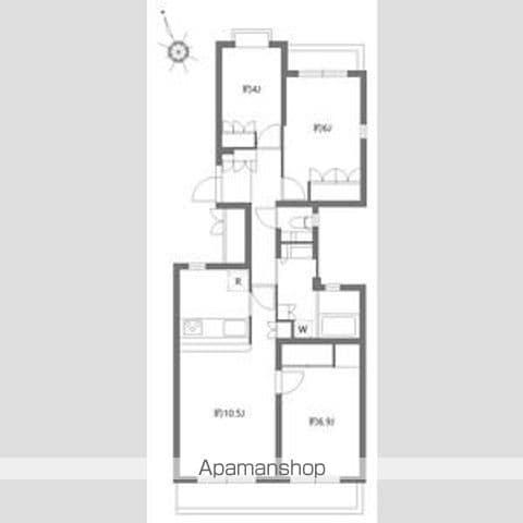 アソシエール文京白山(3LDK/3階)の間取り写真