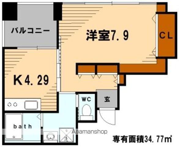 メゾンサカエ(1K/3階)の間取り写真