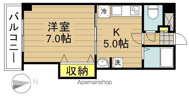 シャルム北戸田(1K/4階)の間取り写真
