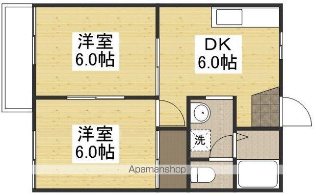 藤田コーポⅡ(2DK/2階)の間取り写真