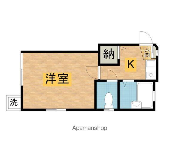 インデックスⅠ(1K/1階)の間取り写真