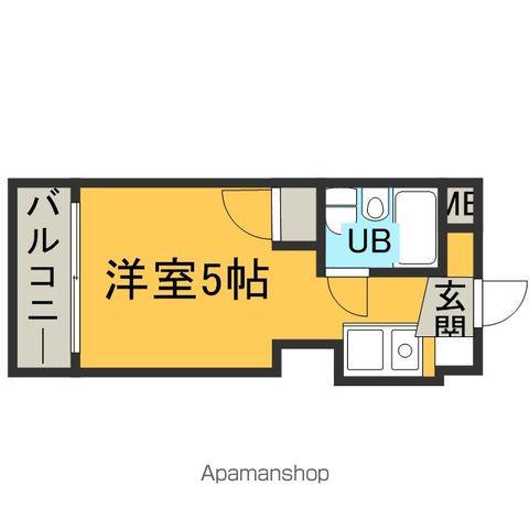 スカイコート向島第2(ワンルーム/1階)の間取り写真