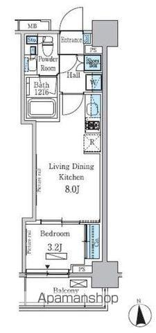 パークアクシス学芸大学レジデンス(1LDK/3階)の間取り写真