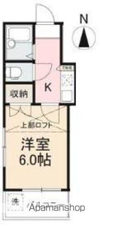 メゾンド春日(1K/2階)の間取り写真