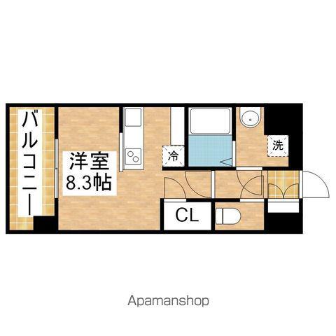 ルーエ今池(ワンルーム/8階)の間取り写真