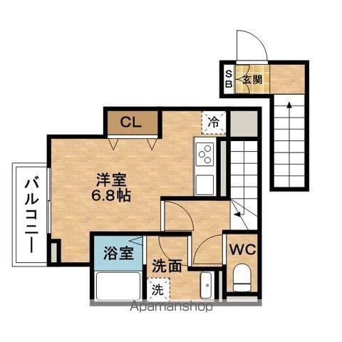 GREENSIDENODA(1K/2階)の間取り写真