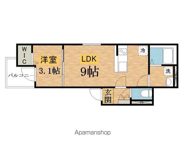 KLEIS西八王子Ⅱ(1LDK/3階)の間取り写真