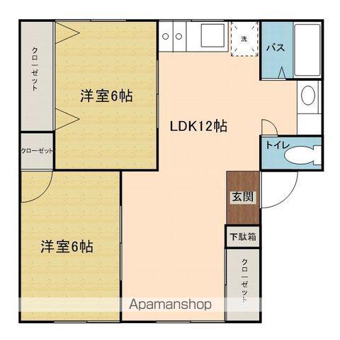 ガーデンハイツG棟(2LDK/1階)の間取り写真