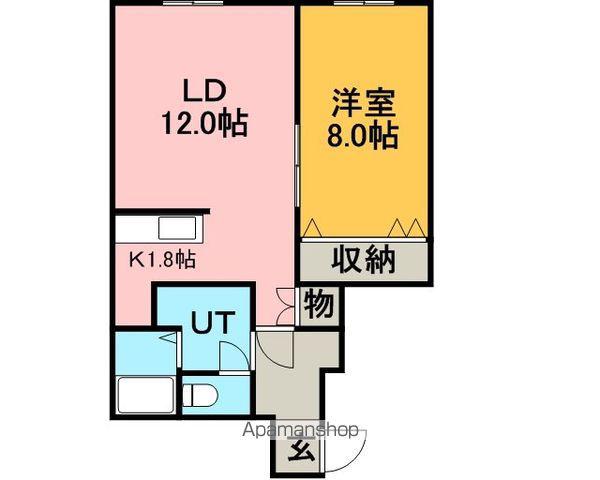 ショパンシャトー(1LDK/1階)の間取り写真