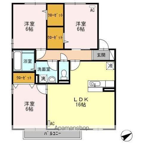 コンチェルト(3LDK/2階)の間取り写真
