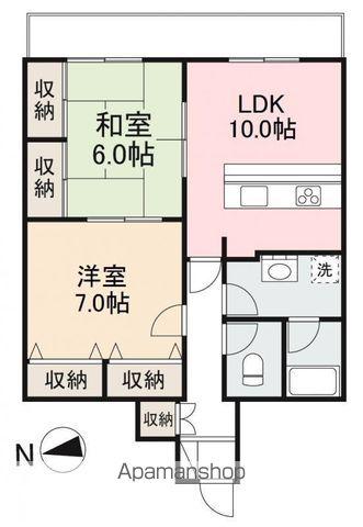 ラコンテⅢ(2LDK/1階)の間取り写真