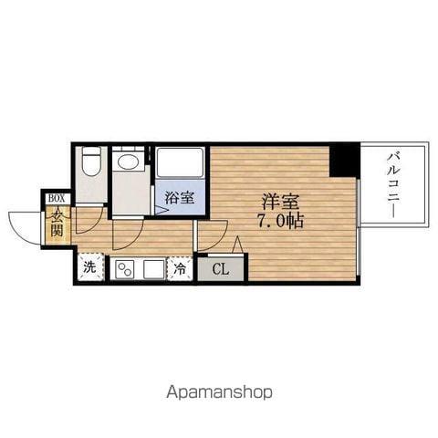 PRESSANCE心斎橋レヨン(1K/6階)の間取り写真