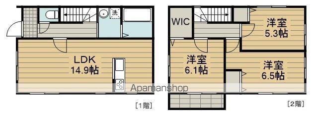 五日市線 武蔵増戸駅 徒歩12分 2階建 築3年(3LDK)の間取り写真