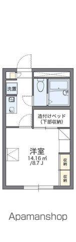 レオパレス里塚ベストフラット(1K/1階)の間取り写真
