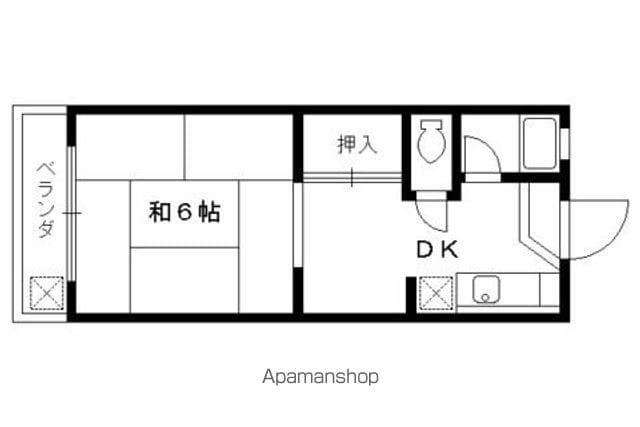 コーポ鳳瑞(1DK/2階)の間取り写真
