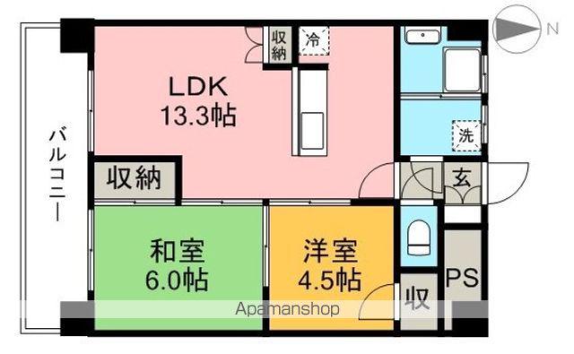 N&A APARTMENT(2LDK/5階)の間取り写真