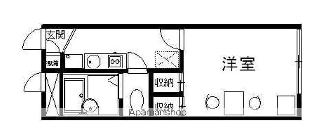 レオパレスシャンテ高宮(1K/2階)の間取り写真