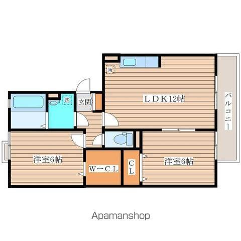 Q.FRONT(2LDK/3階)の間取り写真