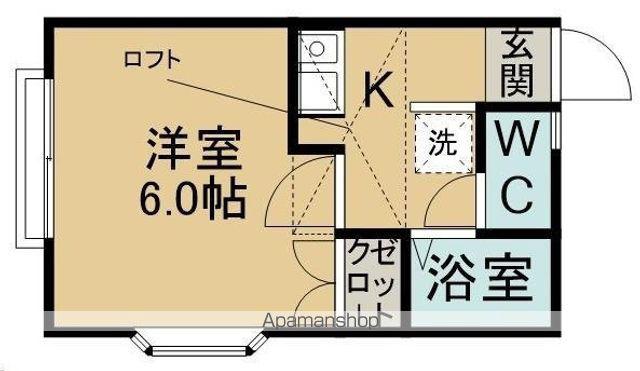 グレートハイツ双葉ケ丘(1K/2階)の間取り写真