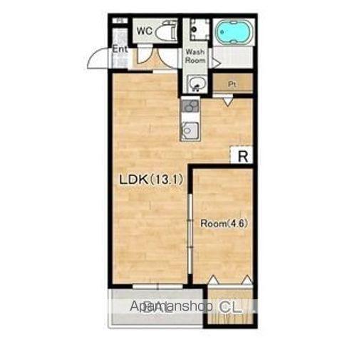 ジーメゾン泉佐野パレシード(1LDK/3階)の間取り写真