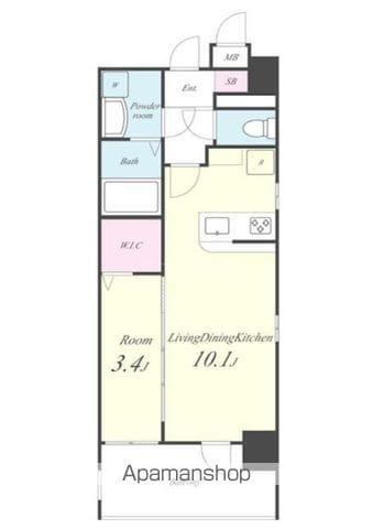 BELLAGIO川口本町(1LDK/10階)の間取り写真