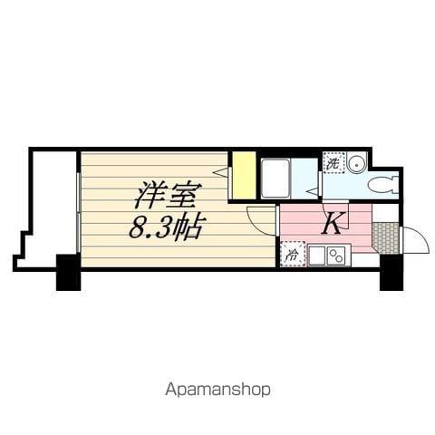 エンクレスト警固(1K/5階)の間取り写真