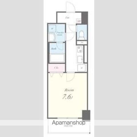 リベルティア(1K/9階)の間取り写真