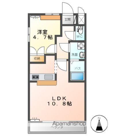 グランドール鹿嶋(1LDK/1階)の間取り写真