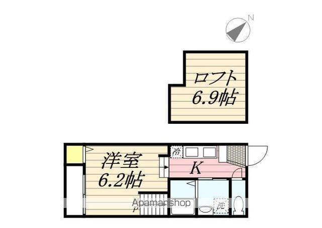 シャレオ井尻Ⅳ(1K/1階)の間取り写真
