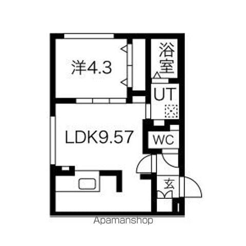 AMADEUS本通(1LDK/2階)の間取り写真