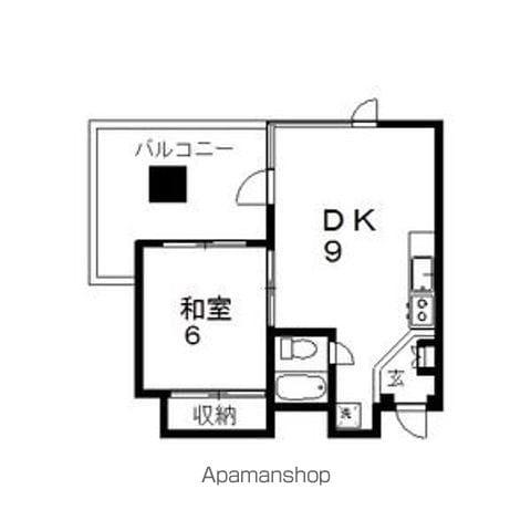 ホワイトテム(1LDK/3階)の間取り写真