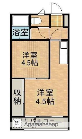 エコハウス(2K/2階)の間取り写真