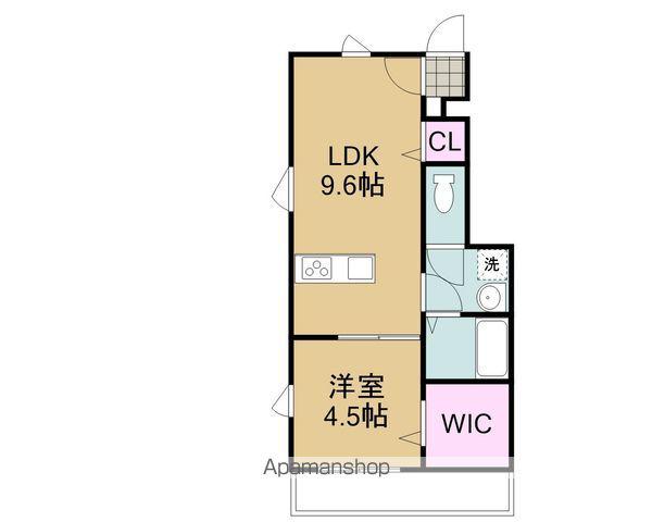 ヒッポ東門(1LDK/1階)の間取り写真