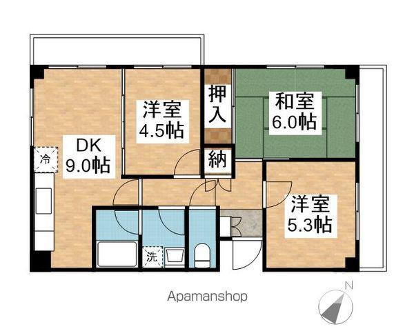 ルネカネコ(3DK/3階)の間取り写真