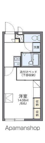 レオパレスAPFEL(1K/2階)の間取り写真