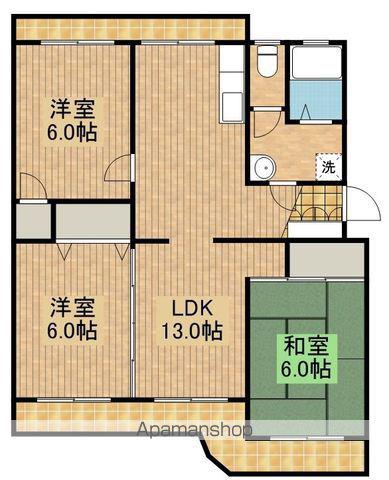 ラフォーレ大橋(3LDK/2階)の間取り写真