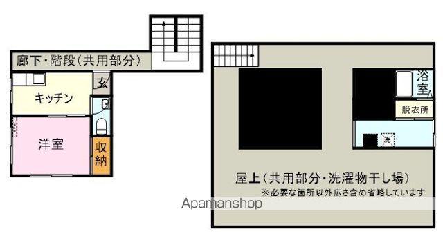 エンゼルビル(1K/3階)の間取り写真