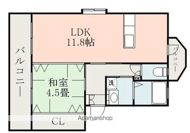 アニバーサリー52(1LDK/1階)の間取り写真