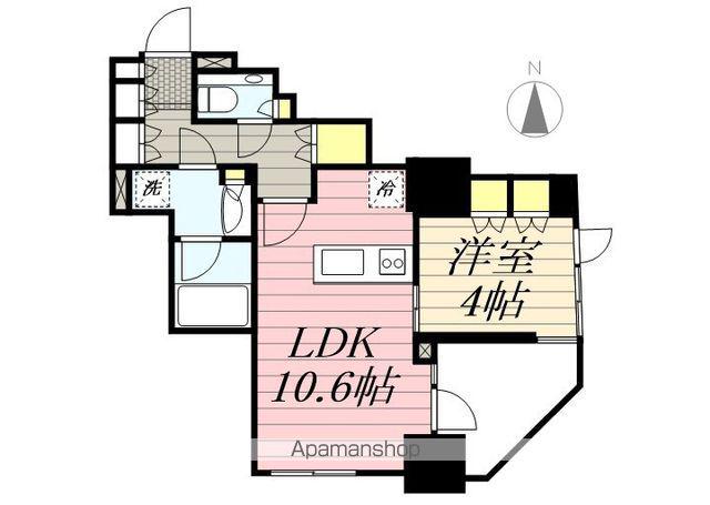 ブランズ三鷹(1LDK/6階)の間取り写真